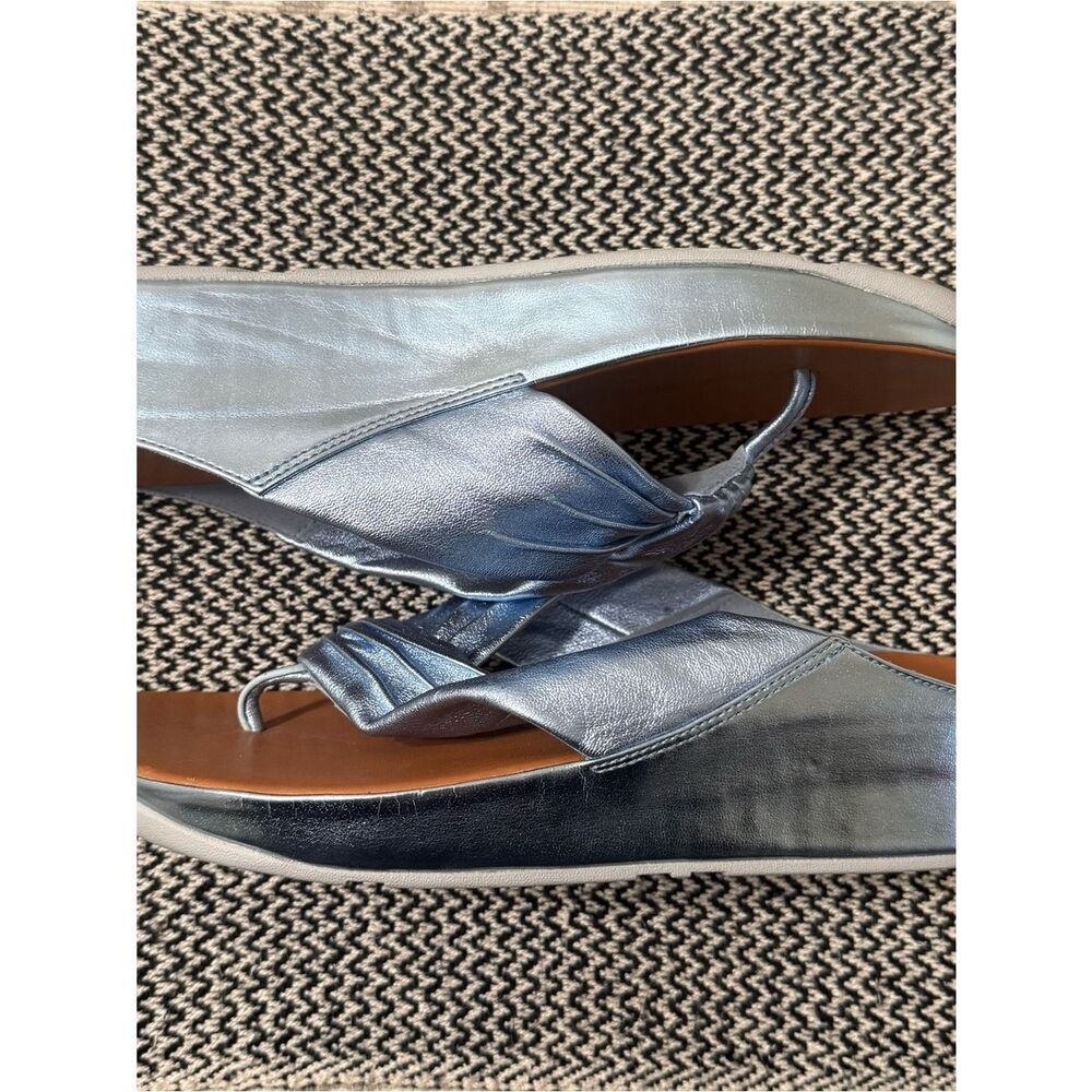 FitFlop Metallic Sky Blue Twiss Open Toe Sandals - Picture 5 of 9
